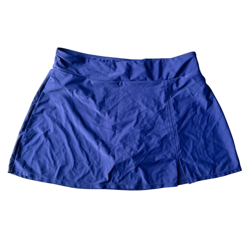 NWOT Navy Blue 20W Swim skort skirt with Built-in Bottoms Swimwear